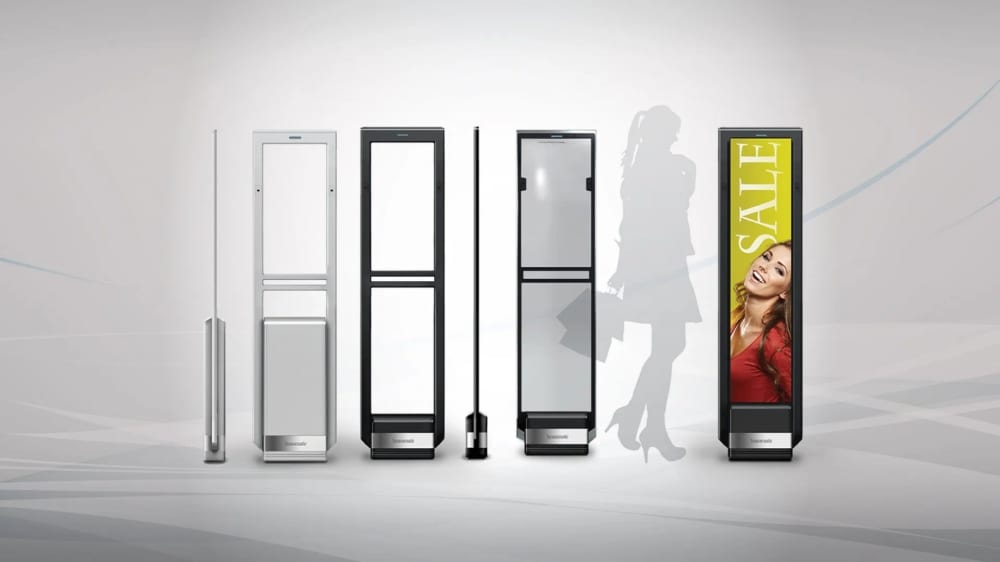 Pedestais acrílicos transparentes com painel publicitário
